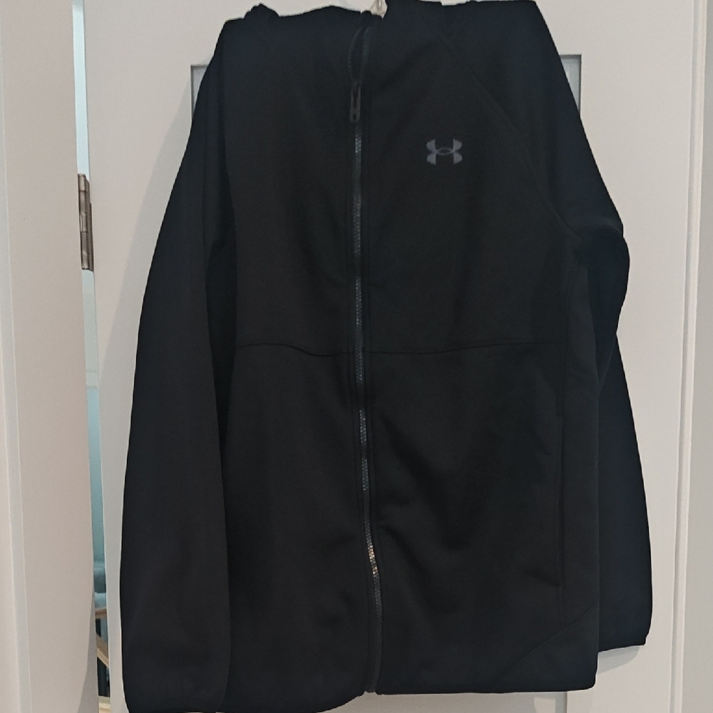 Under Armour Black Zip-Up Hooded Jacket